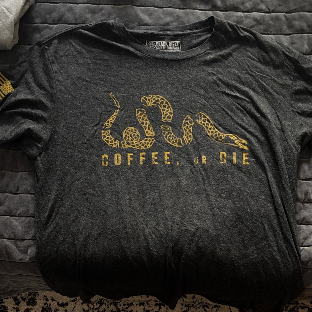 Black Rifle Coffee Company Snake Graphic Tee - Black and Gold